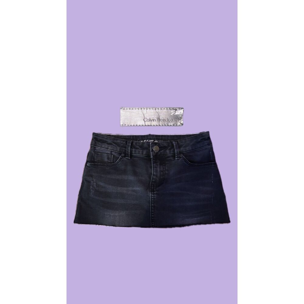 Calvin Klein Denim Mini Skirt - Picture 3 of 5